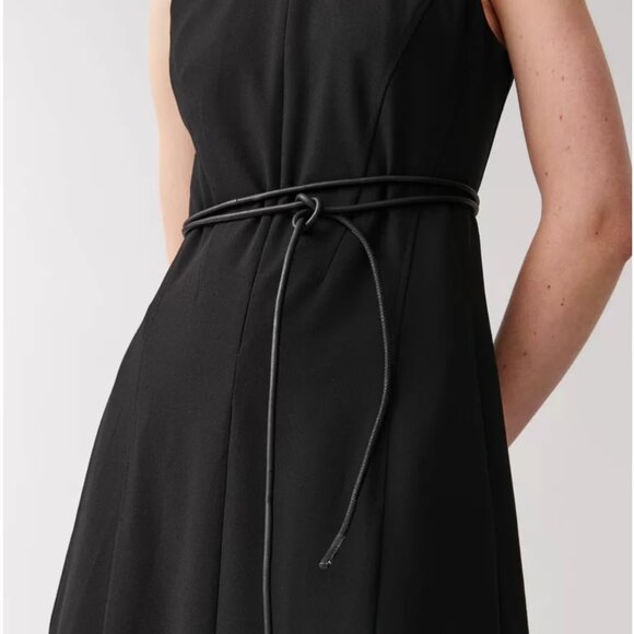 COS Double Wrap Black Leather Belt - Picture 3 of 6